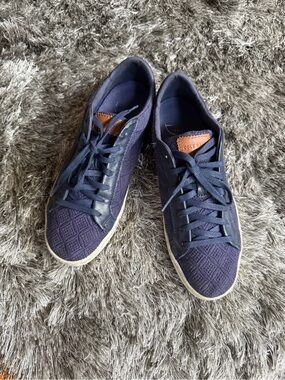 Cole Haan Women Navy Quilted Low-Top Sneakers
